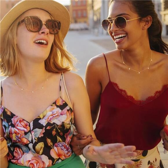 Cubic Zirconia Necklace | Dainty Pendant with Sparkling Charm - Picture 4 of 5